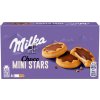 Milka Choco Mini Stars sušienky s mliečnou polomáčané mliečnou čokoládou 150 g