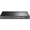 TP-LINK TL-SL1218MP 16-Port 10/100Mbps PoE+ Switch, 16 10/100Mbps RJ45 Ports, 2 Gigabit RJ45 Ports TL-SL1218MP