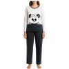 Dámske bavlnené pyžamo Panda 2307 L čierna