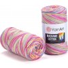 Yarn Art Macrame Cotton VR 913 žlutá, oranžová, růžová, šedá