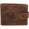 Pánska kožená peňaženka hnedá - Delami Aroga Škorpión hnedá