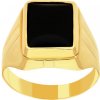 iBrill Zlatý pečatný prsteň s čiernym ónyxom 50616 65mm