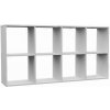 Regál MALAX 2x4 Biely