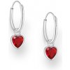 Strieborné náušnice Ellie ČERVENÉ