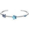 Glory náramok Kvietok otvorený aquamarine strieborný 528
