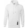 Zamilovaná mačka spredu - Mikina pánska Cape s kapucňou - 2XL ( Biela )