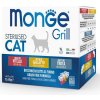 Monge Cat Grill Multibox Steril teľa–kohút–pstruh 12x85g
