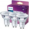 3x LED GU10 reflektor PAR16 4,6W = 50W 355lm 2700K, teplá biela 36° LED Classic Philips
