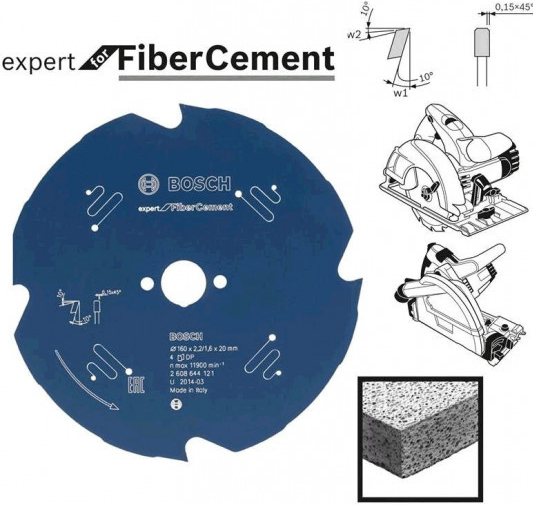 Bosch Expert for Fiber Cement 160 x 2,2 / 1,6 mm 2.608.644.121