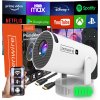 Prenosný Mini Projektor Android Wifi Full HD Bluetooth s Batériou