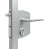 Panikový zámok LOCINOX LPKQ U2 s kľukou | pre hranatý profil 40-60 mm | strieborný