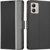 Peňaženkové kožené puzdro Twill na Motorola Moto G13 / G23 / G53 5G - Čierna
