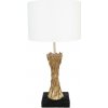 Zlato biela stolná dekoratívna lampa
