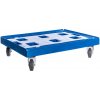 PK Group Vozík pod prepravky XL 800x600 4 otočné GU kolieska 100 mm Farba: Modrá