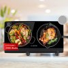 Klarstein Cookbuddy, varná doska, 2400 W, 2 platničky, 5 úrovní výkonu, sklokeramika (CP10-CookBuddy-BK)