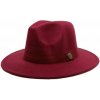 Pánsky bordový fedora klobúk – elegantný plstený model (Pánsky bordový fedora klobúk – elegantný plstený model)