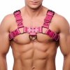Kožený postroj The Red Bulldog Leather Harness ružový S/M, kožený postroj pro muže