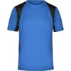 James & Nicholson Tričko JN 306, běžecké, krátký rukáv, pánské COT02030688302-royal/black M Modrá/černá