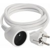 Emos Kábel predlžovací 1,0 mm² - 1 zásuvka; 1,5 m; PVC; biely P0111
