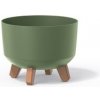 PROSPERPLAST Kvetináč GRACIA STANDARD 23,5 cm zemito zelený