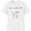 Tričko „Do U Love Me?“ – STYMIO Unisex farby: Purpurová, Veľkosť: M, Pohlavie: Unisex