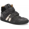Barefoot detská členková obuv Develab - Midcut sneak Grey suede tmavo sivá
