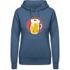 AWDis Hoodie Mikina - Dizajn - Smrtka v Pive - Letecká modrá - XL - Dámske