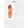 Horúce nohavičky Dagmarie garter panties - Obsessive XL/2XL červená