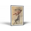 Claude Monet Claude Monet - Caricature of a Man | Obraz Vintessia v ráme Rozmery obdĺžnik: 50x75, Rám: Čierny matný-alu