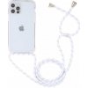 AppleKing transparentný kryt so šnúrkou pre iPhone 15 Pro - bielozlatý - možnosť vrátiť tovar ZADARMO do 30tich dní