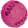 Gumená hračka na čistenie zubov u psov Nobby Lopta z gumy ružová 7cm