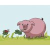 Maľovanie podľa čísel Lienka s prasiatkom, 80x100 cm, bez rámu a bez vypnutia plátna (6056272)