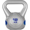 MOVIT Kettlebell činka - 12 kg, sivá/tmavomodrá