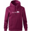 EKG hasiči - Oversized mikina dámská Moon - kratšia + širšia - XL ( Fuchsiová )