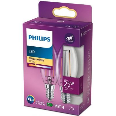 Philips SADA 2x LED Žiarovka VINTAGE Philips E14/2W/230V 2700K P4443 + záruka 5 rokov zadarmo