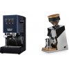 Gaggia New Classic EVO BC, blue + Eureka Mignon Single Dose, Chrome & Oak