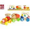 Mikro trading Vláček s vagónky 34cm dřevěný 2-Play 18m+