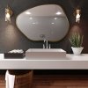 Baltica Design Bright Stain I zrkadlo 90x64 cm s osvetlením zlatá 5904107916996