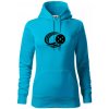Florbal lopta - Mikina dámská Cape s kapucí - XL ( Svetlý tyrkys )