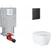 Grohe Uniset - Set predstenovej inštalácie, klozetu, dosky SoftClose a tlačidla Even, phantom black SANI15BB5110