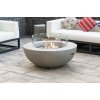 Ohnisko plynove - betonovy stol s ohniskom luxusný moderný okrúhly - 106x40 cm FÉNIX svetlošedá