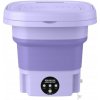 Automatická turistická mini práčka skladacia prenosná 8L fialová