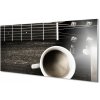 Sklenený obklad do kuchyne coffee gitara 100x50 cm