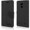 Púzdro knižkové diárové CANVAS BOOK pre ZTE BLADE V7 LITE - čierne
