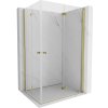 Mexen Mist-F Duo, skladací sprchový kút 80 x 85 cm, číre sklo, zlatý lesklý profil, 8A6-080L-085P-50-00