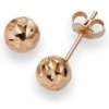 Náušnice z ružového zlata 6 mm