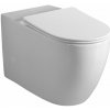 Sapho INFINITY RIMLESS misa pre kombi WC, spodný/zadný odpad, biela PC105-111