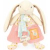 Plyšový zajačik s klipom na cumlík Lapin Ciboulette Doudou Dummy Holder Doudou et Compagnie v darčekovom balení 19 cm od 0 mes