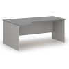Rohový kancelársky písací stôl PRIMO GRAY, 180x120 cm, ľavý, sivá/grafit