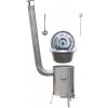 Goulash Cauldron kotlík na guláš nerez 1,5 mm 20 l, pokrievka nerez 47 cm INOX, Goulash Cauldron kotlina nerez 42 cm LUX, vareška 50 cm SMREK, naberačka antikor INOX